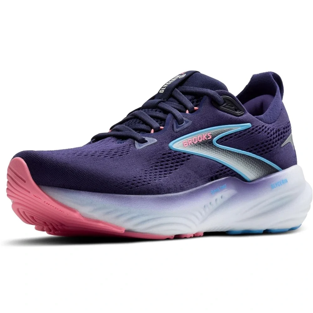 NWT Brooks Womens Glycerin 22 Running Shoes - Deep Purple with Blue Accents - Picture 3 of 10